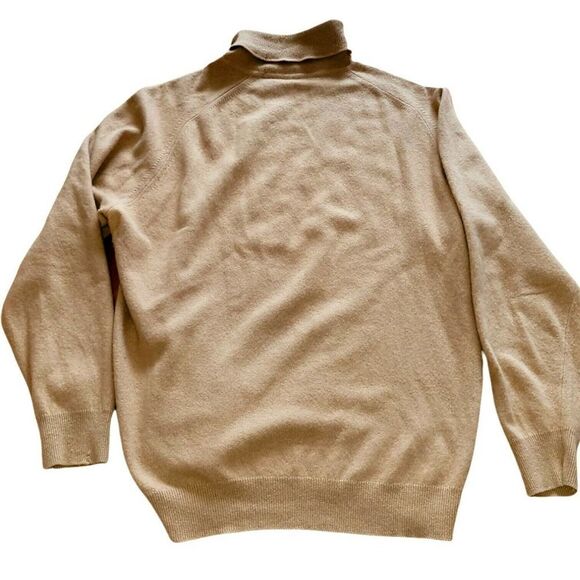 St. Andrews Woolen Mill Cashmere Pullover Camel Brown Turtleneck Sweater - Picture 2 of 5